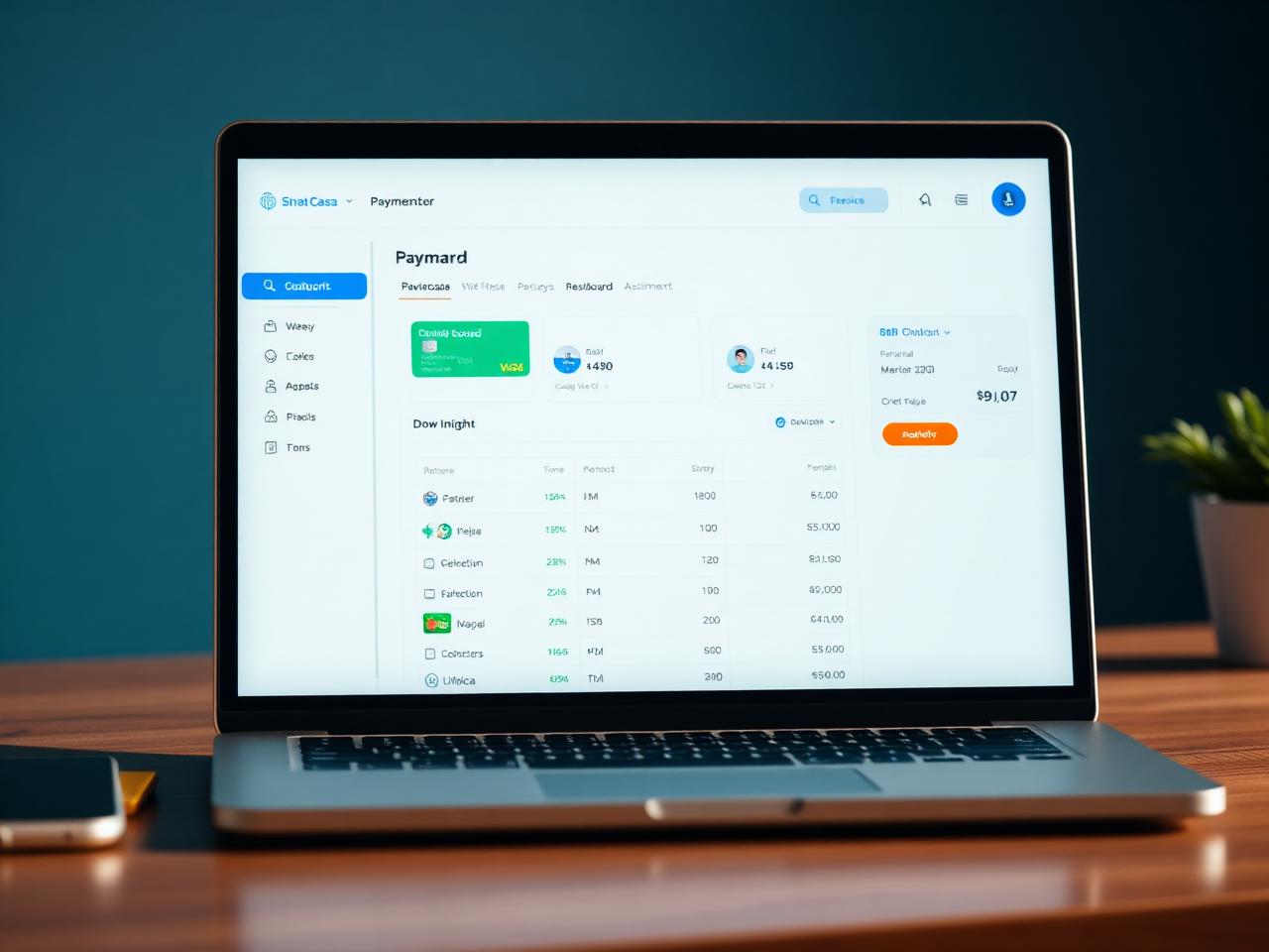 Stax Payments , payments dashboard on a laptop